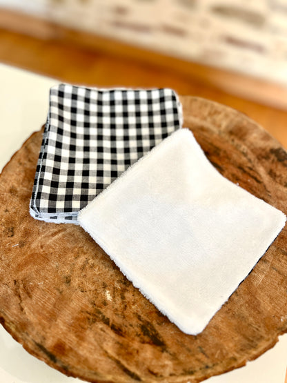 Bouillotte sèche Vichy Noire – Artisanale, chic & réconfortante ⚫️✨