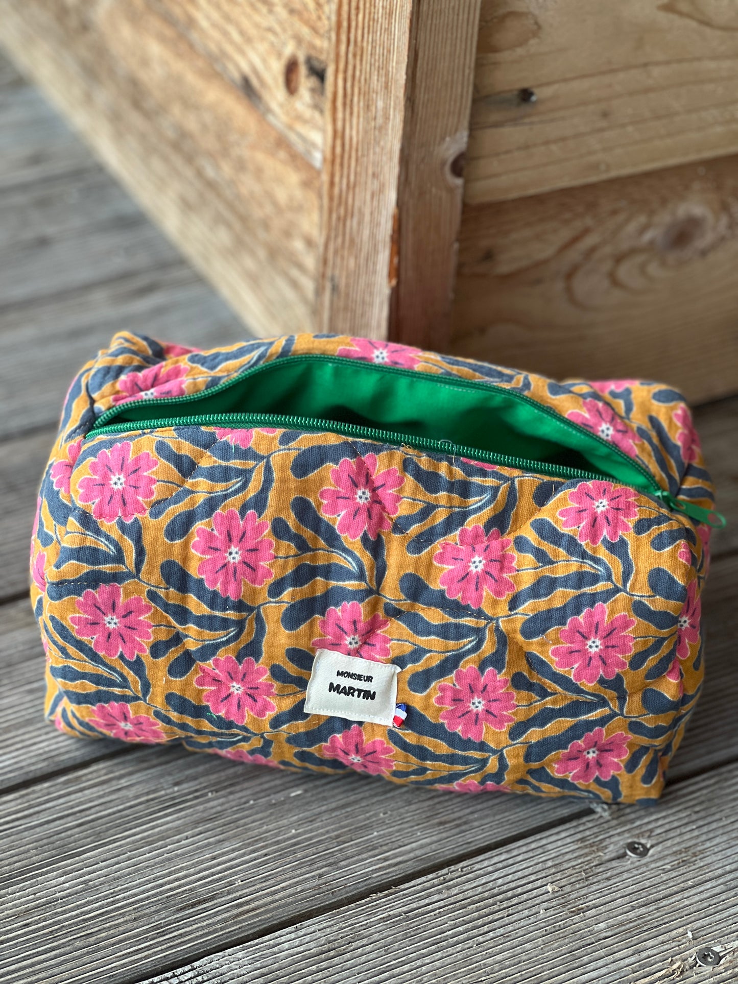 Trousse de toilette XXL Billie en double gaze – Très grande, légère et pratique pour voyage et salle de bain