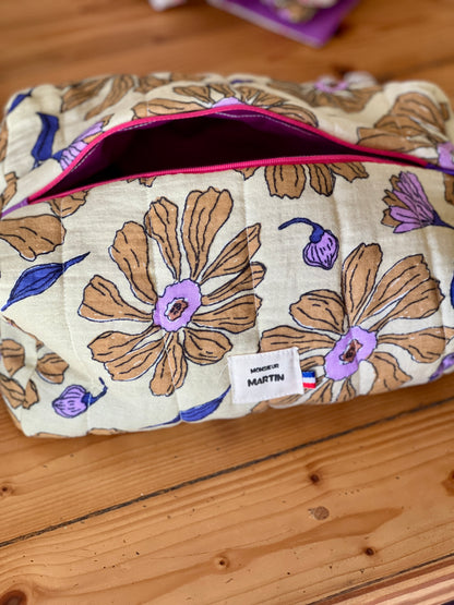 Trousse de toilette XXL Billie en double gaze – Très grande, légère et pratique pour voyage et salle de bain